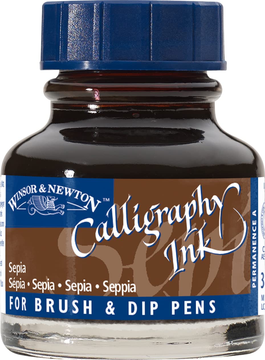 Winsor & Newton Calligraphy Ink Bottle, 30 ml - Sepia , 1111609