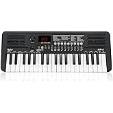 POGOLAB MK-2 37 Keys Kids Keyboard Piano, Portable Small Keyboard with 40 Songs, 200 Sounds, with MIDI Function, LED Display & Dual Speakers, Compact Mini Music Piano for Kids/Beginners (Black)