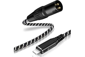 NCGGY Lightn ing to XLR Male Output Audio Cable 6.6FT,i Phone to XLR Audio Stereo Cable,for Amplifier, Speaker, Mixer Console, etc（No Audio Recording Support）