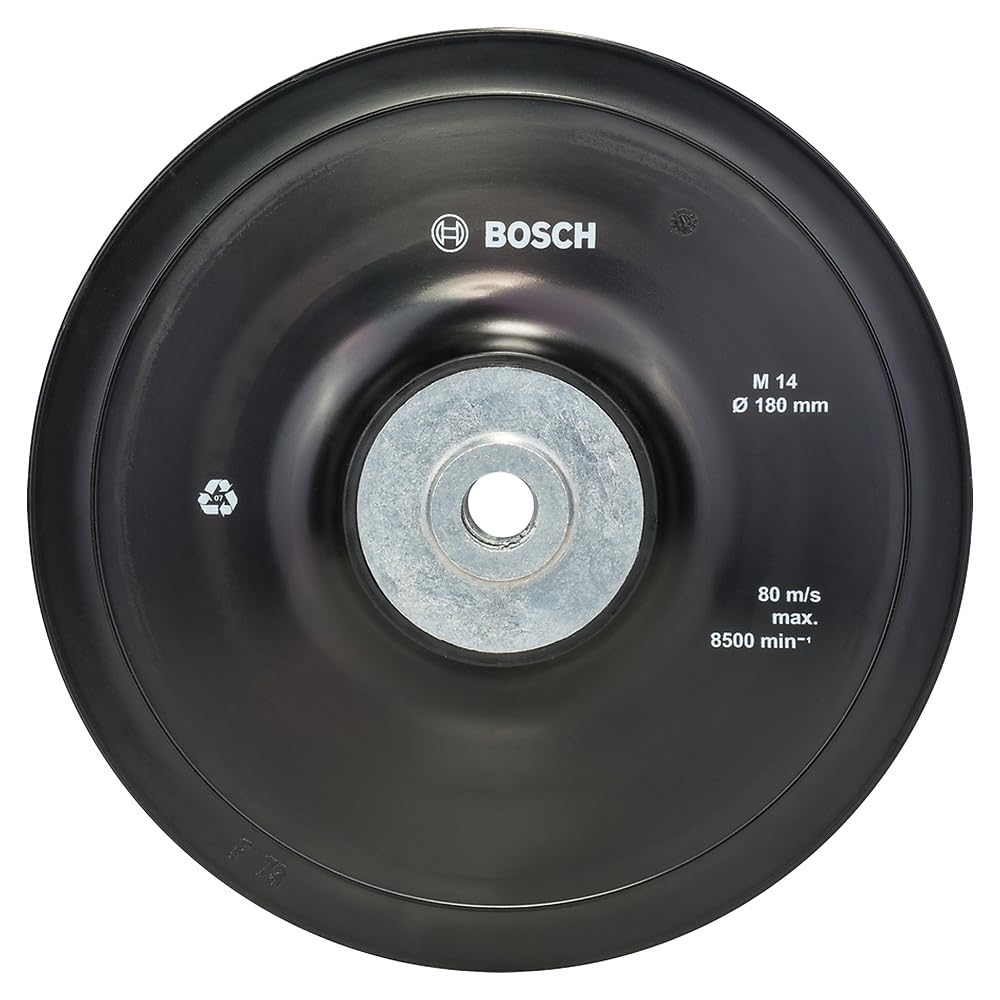 Bosch 1x PRO Backing Pad for Large Angle Grinders, M14, Soft (Ø 180 mm, Professional Accessory Large Angle Grinder)