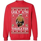 ALLNTRENDS Mike Tyson Merry Chrithmith Kith My Ath Funny Ugly Christmas Sweater Crewneck Sweatshirt