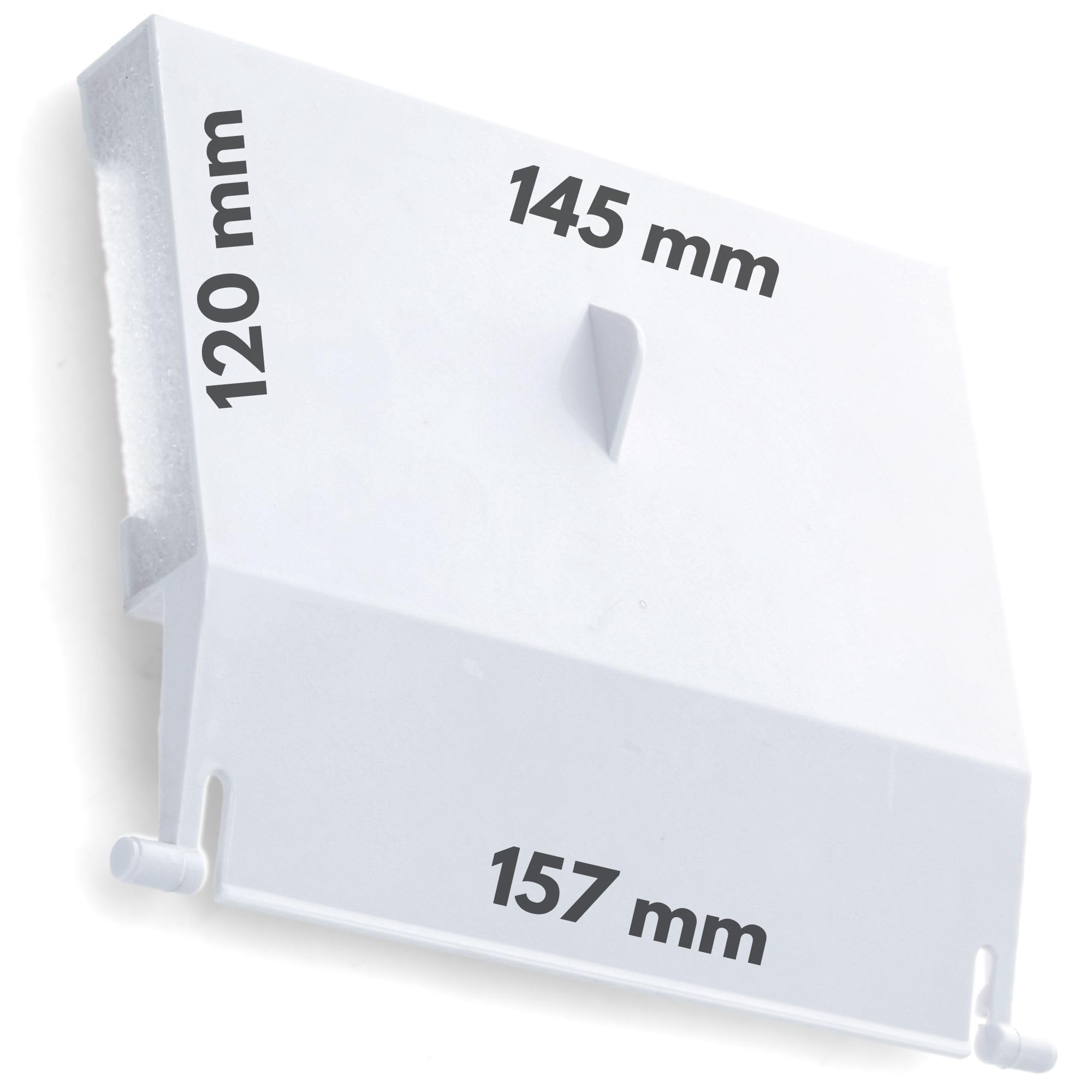 Amapool Skimmer Flap Replacement for Standard Skimmer I Standard Skimmer Flap 145 mm x 120 mm for Built-in Skimmer I White Simple Design I Replacement Part for Above Ground Pool and Pool Skimmer