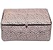iwill CREATE PRO Clothes, Quilt, Underwear, Apparel, Garments Storage Organizer Box, Three-Open Zipper and Handles, Washable (Leopard Print, L)