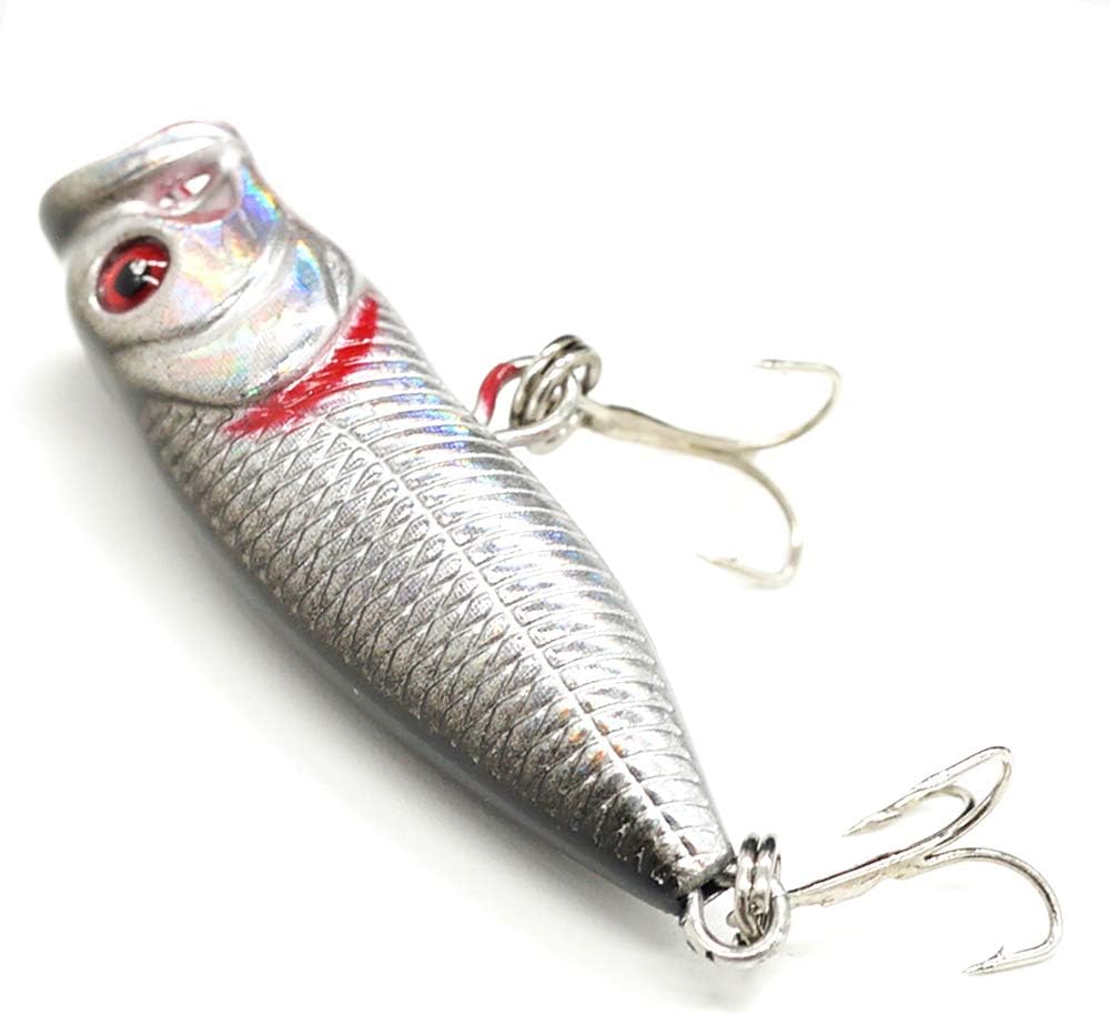 Seasky Fishing Plug Lures Micro Popper Topwater Trout Attack in Freshwater : Sports & Outdoors