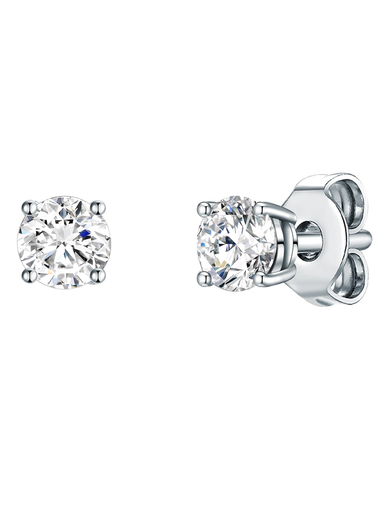 Trilani Female 925/- Sterling Silver Zirconia (CZ) Stud earring Brilliant cut