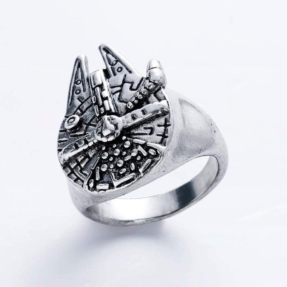 LMKAZQ Men'S Planet Ring Party Accessories Antique Silver Superman Ring Millennium Ring Jewelry Gift