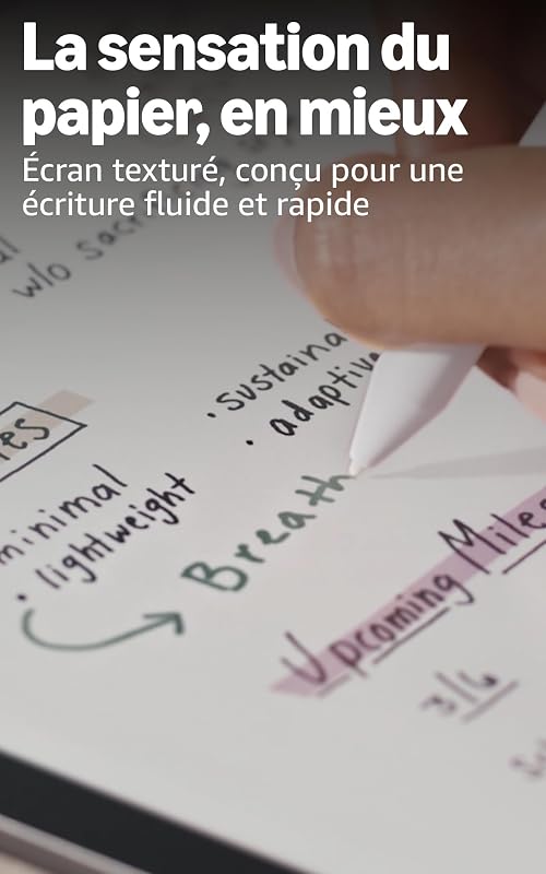 Kindle Scribe Colorsoft 32 Go (nouvelle génération) : écran couleur 11" effet papier, éclairage avant ; fin, léger, puissant ; écrivez dans le carnet, les documents et les livres (graphite)