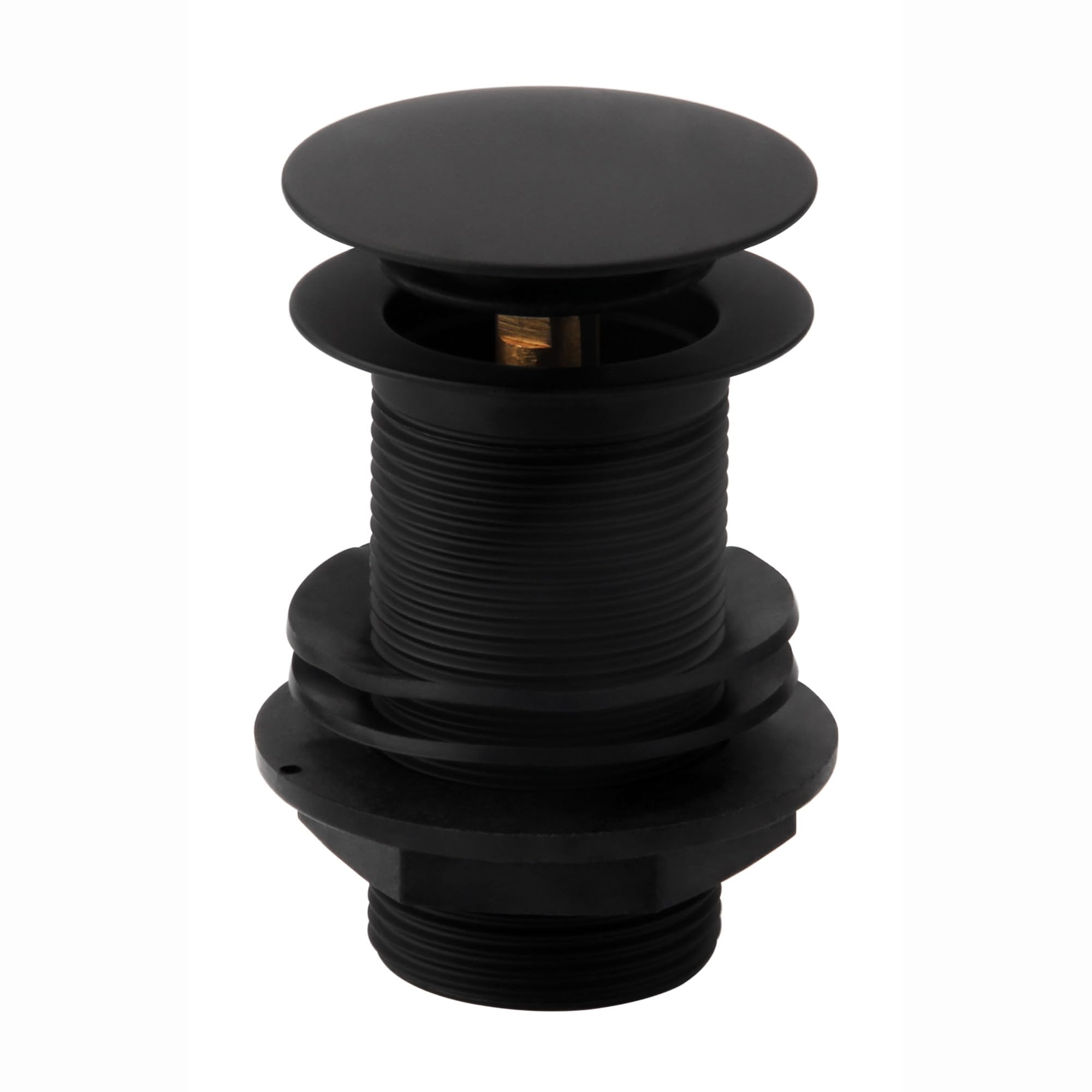 ENKI, W11, Matte Black, Unslotted, Standard 1.1/4" Connection Pop Up Basin Waste Sink Plug, Click Clack, Allows Water to Drain Away, Durable Finish, Modern Bathroom Accessoires