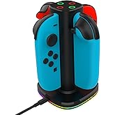 for Nintendo Switch 2 Joy-Cons Controller Fast Charging Dock, 4 in 1 Magnetic Design Fast Charging Stand Station with RGB Indicators for Nintendo Switch 2 Accessories