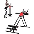 SPORFIT Ab Crunch Machine, Foldable Abdominal & Core Fitness Equipment, Height Adjustable Waist Trainer with LCD Display, Full Body Workout Machine for Home Use Black