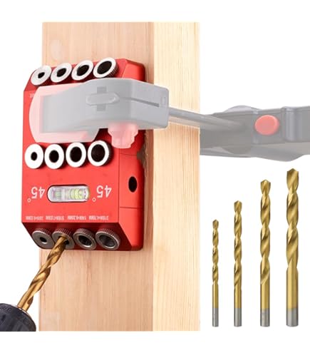 Undermount Drawer Slide Drilling Guide Kit – Aluminum Alloy Jig With 6mm & 2.5mm Bits, Stop Collars, For Precise Hole Alignment