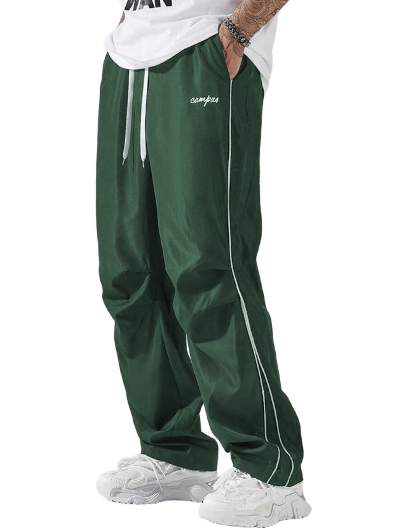 ZAFUL Men's Parachute Sweatpants Y2k Baggy Track