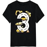 Kidsonny Boy 2-4 Year Birthday Shirt Cotton Construction Theme Party Short Sleeve T Shirts Excavator Top Tees