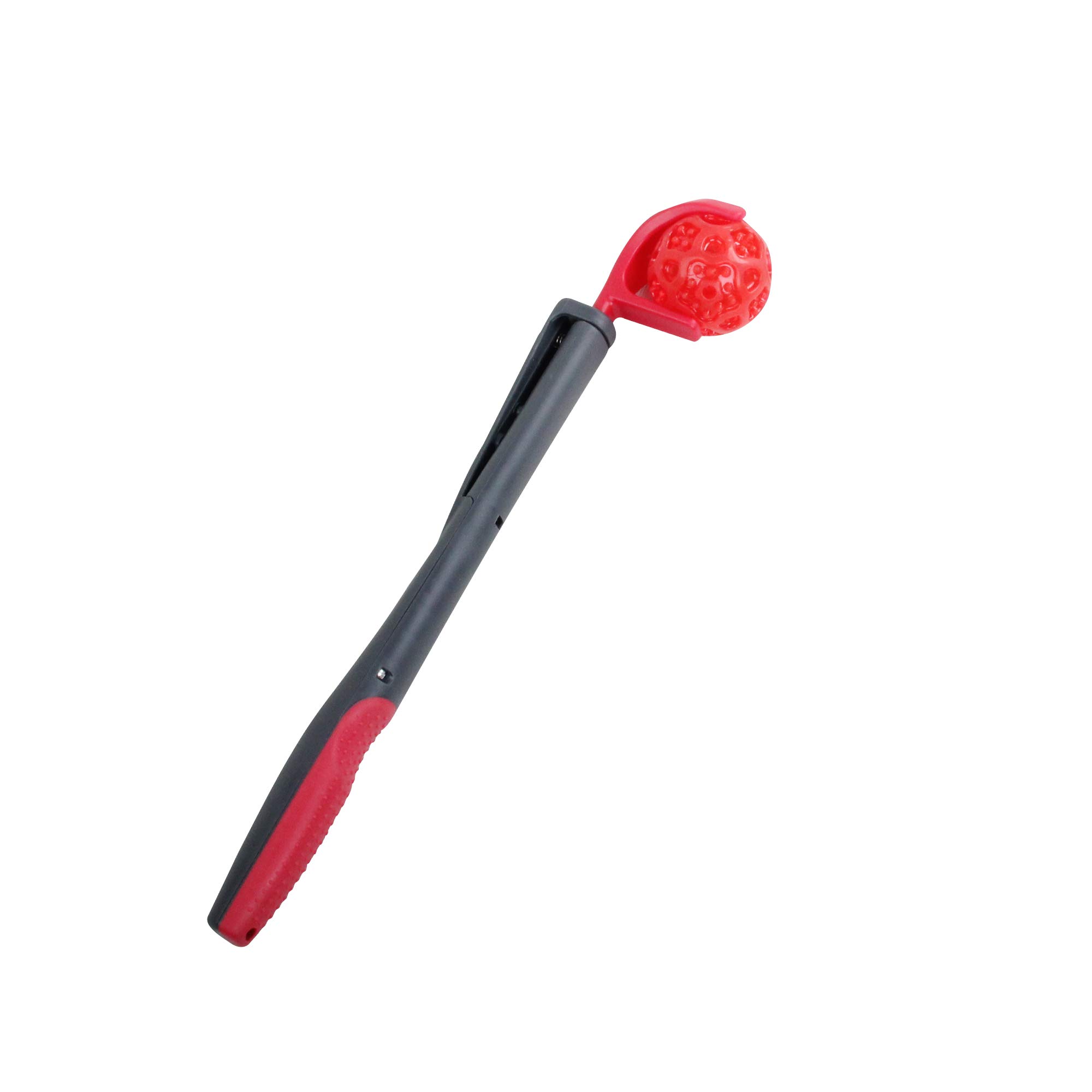 pet prime Dog Ball Launcher with Telescoping handle Dog Tennis Ball Thrower Dog Fetch Toy with 2.5" TPR Squeaky Ball for Outdoor