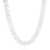 HZMAN Chunky Transparent Acrylic Spike Necklace for Men Goth Choker Collar