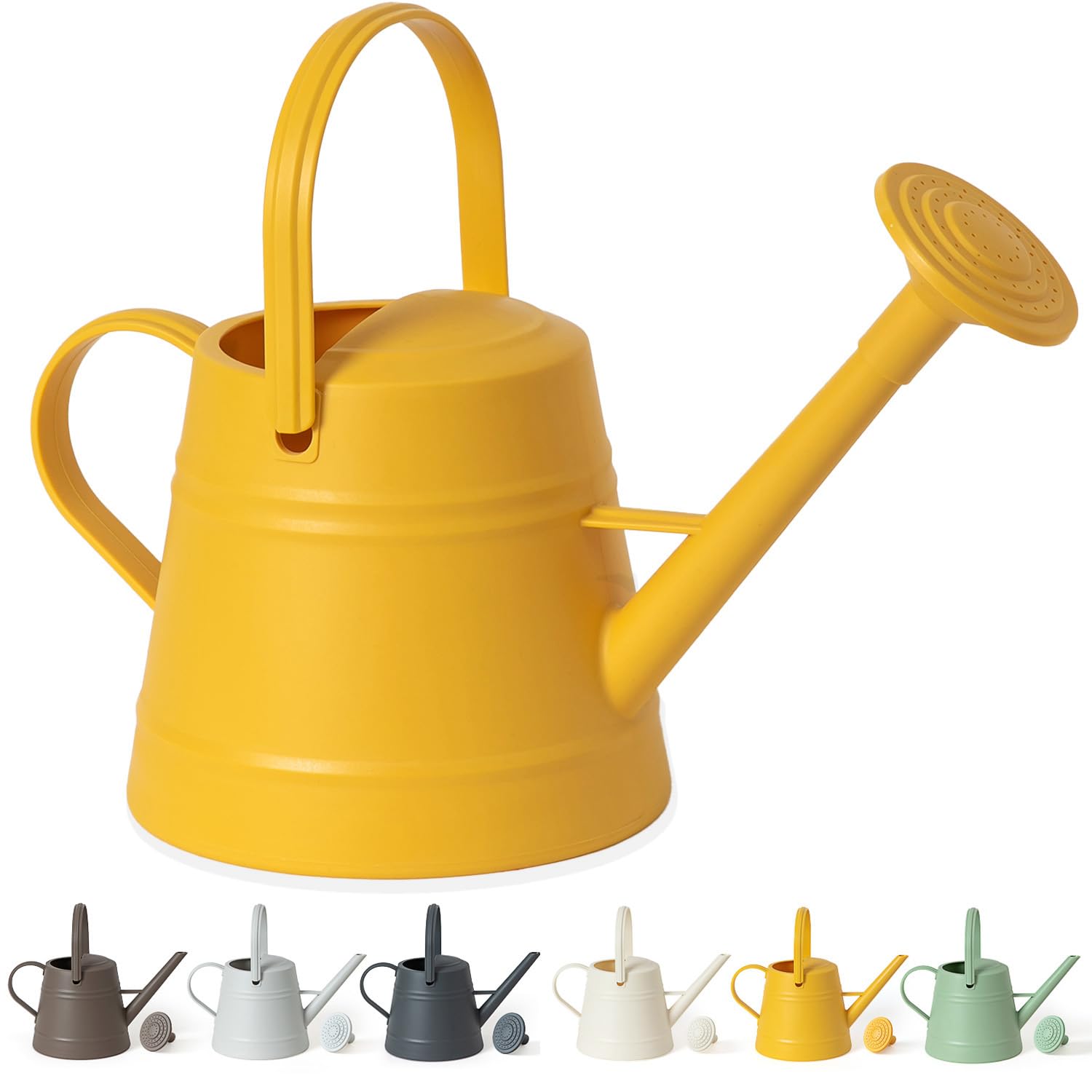 Photo 1 of 1 Gallon Watering Can for Plants, Watering Cans for Indoor&Outdoor Gardening, Water Can with Ergonomic Movable Handle (Yellow)