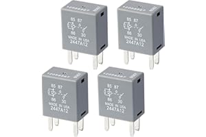 GFDOSO 4 Pcs 12088567 8567 Automotive Relay - 12VDC 30A 4-Pin, High-Performance Automotive Relay 12088567 Fit for Buick, Cadillac, Chevrolet, GMC - OEM Replacement for ECM, Ignition, Horn & More
