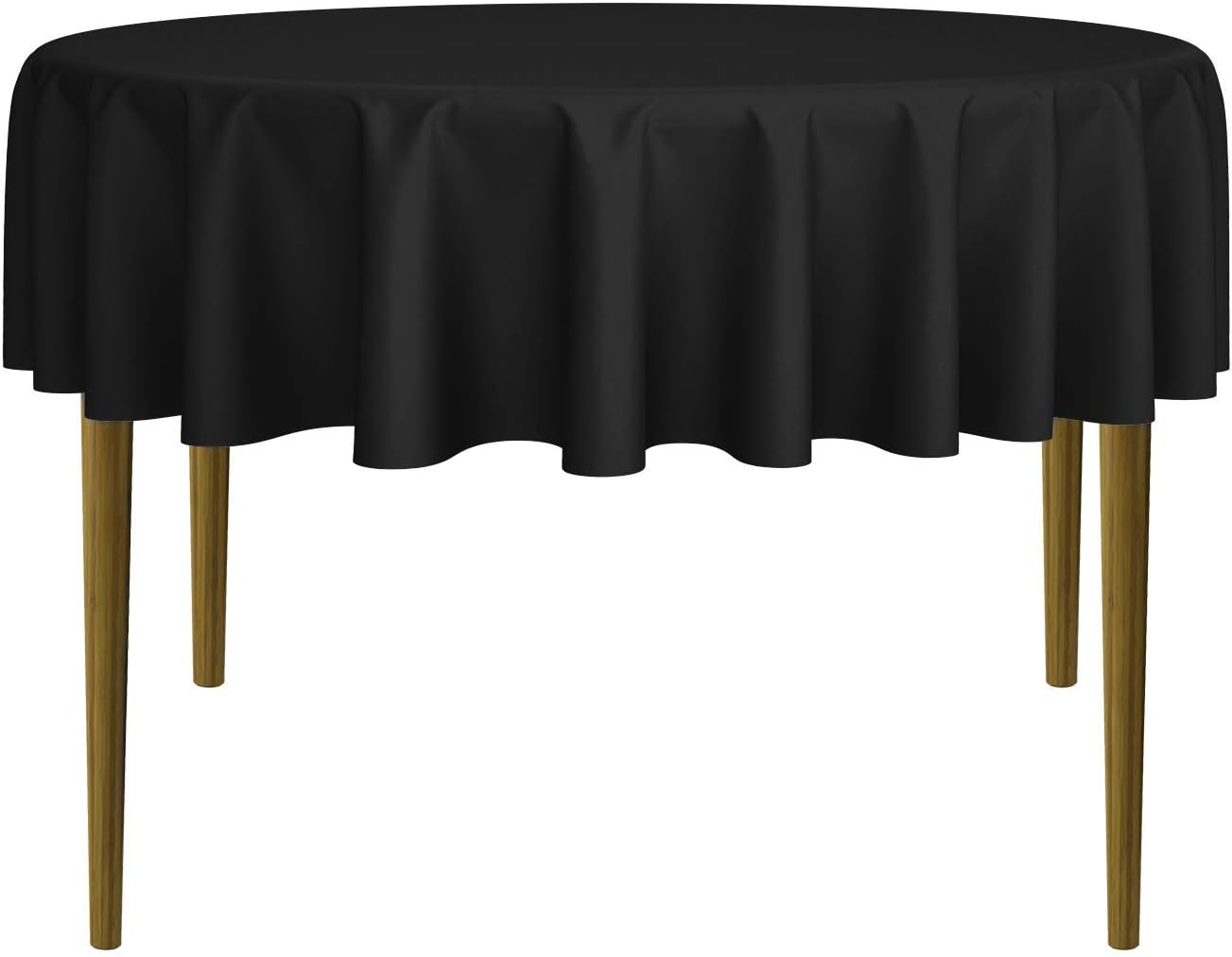 Lann's Linens - 20 Premium 70" Round Tablecloths for Wedding/Banquet/Restaurant - Polyester Fabric Table Cloths - Black