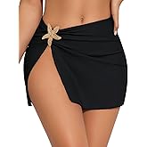 Lecieldusoir Women's Swimsuit Cover Up Skirts High Slit Swim Beach Sarong Bathing Suit Wrap Skirt with Sartfish