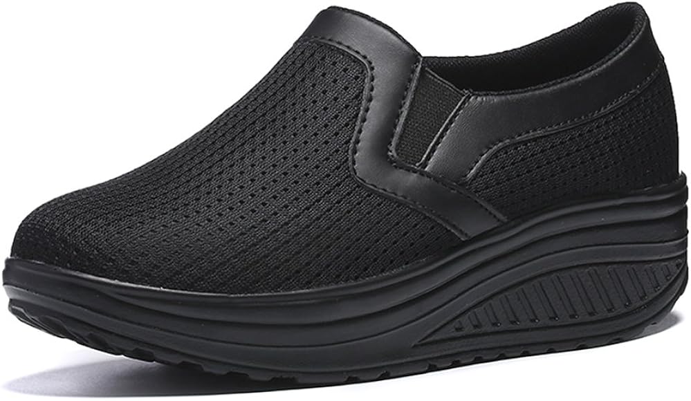 black slip on comfort shoes