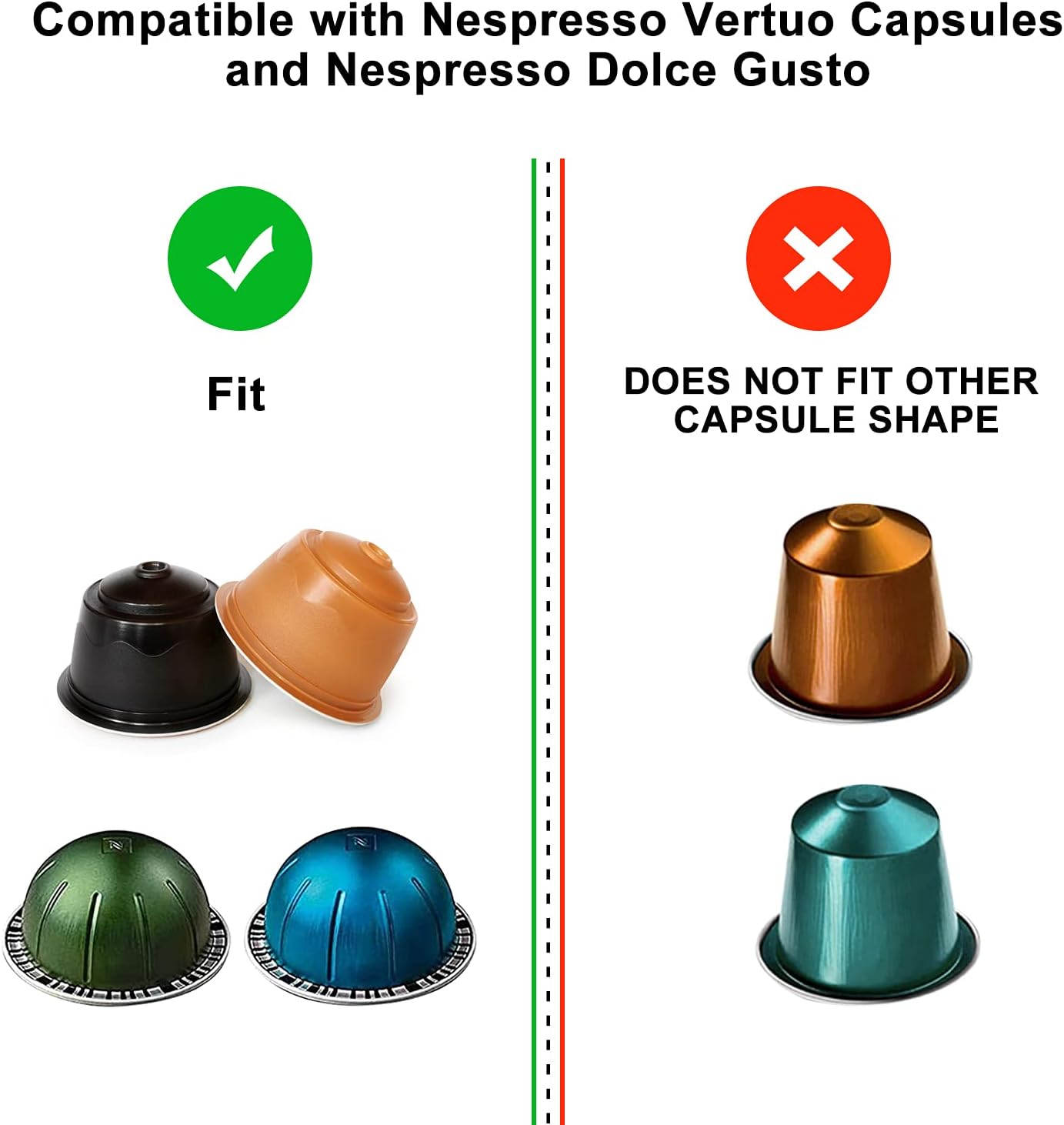 Coffee Pod Holder Wall Mount with Message Board for Vertuo Capsules,Vertuoline Capsule Dolce Gusto Pod. (Capacity:20): Kitchen & Dining