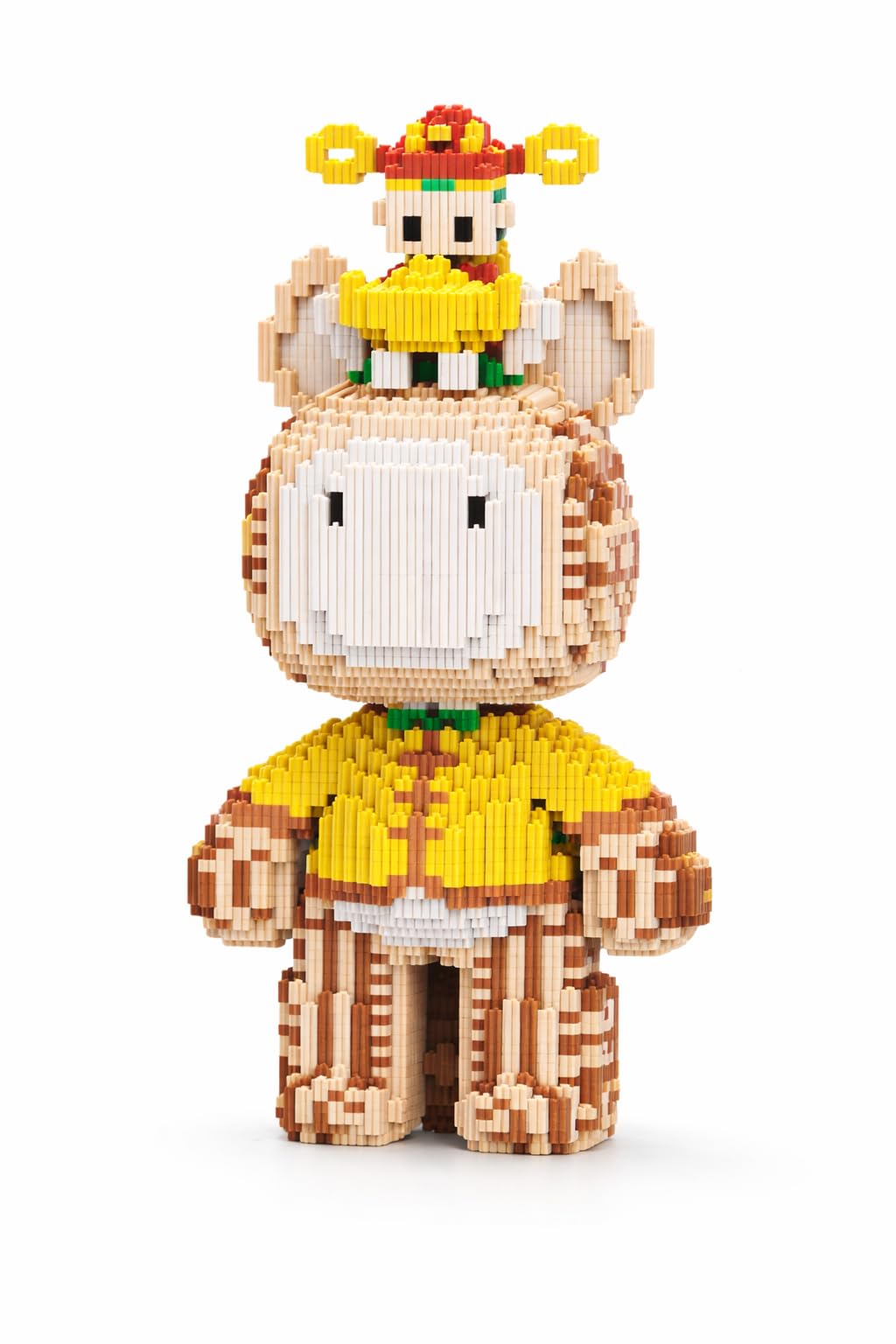 Bear Building Blocks Micro Blocks Animal Building Set, Cute Giraffe Figure with Duck Crown, Large Nano Brick Model Kit, Desk Decoration Collectible Gift for Kids & Adults 38cm 5000pcs