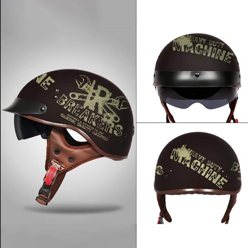 Retro Motorradhelm Halbschalenhelm - Leichter Jethelm Mit DOT/ECE Zulassung Für Roller & Scooter