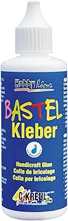 Kreul 49360 - Bastelkleber transparent, 80 ml, auf Wasserbasis, lösungsmittelfrei, für viele verschiedene Materialien