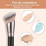 TEOYALL Angled Foundation Contour Brush Synthetic Kabuki for Liquid Cream Powder view 4