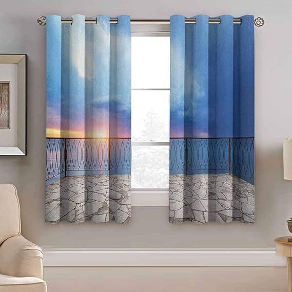 ScottDecor Modern Living Room Curtains Balcony View