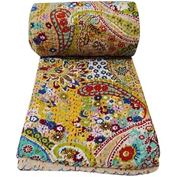 Amazon.com: Rajasthali Indian Cotton Bedspread King Size