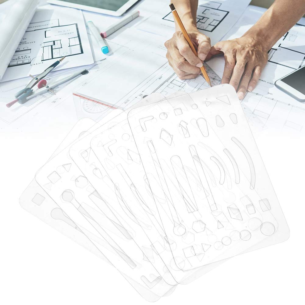 Atyhao Erasing Shield, 27 Holes Engineering Drawing Template Transparent Drafting Tool for Students, Architects, Designers, Artists, and Drafting Enthusiasts