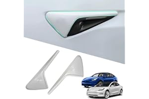 YHCDSEA for 2025 2024 Tesla Model 3/Y HW4.0 Side Camera Protection Cover Decoration Accessories fit for Tesla Model 3/Y with HW4.0 (White)