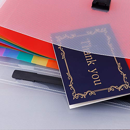 File Folders, 13 Pockets A4 Accordion File Organizer Letter Size Portable School Business Office Document Holder - Thumbnail 4