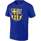 Icon Sports Barcelona FC Soccer Tee - Officially Licensed Unisex Adult Cotton Short Sleeve T-Shirt 120 Blue L
