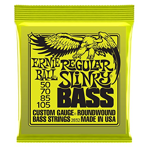Ernie Ball Regular Slinky Nickel Wound Bass Guitar Strings, 50-105 Gauge (P02832)