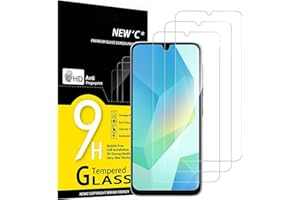 NEW'C 3 Pack Designed for Samsung Galaxy A17 2025, Galaxy A16 5G, Galaxy A26 5G Screen Protector Tempered Glass, Bubble Free, Ultra Resistant