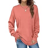 Dofaoo Sweatshirts for Women Crewneck Long Sleeve Shirts Tunic Tops for Leggings Fall Fashion Winter Clothing