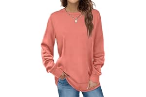 Dofaoo Sweatshirts for Women Crewneck Long Sleeve Shirts Tunic Tops for Leggings Fall Fashion Winter Clothing