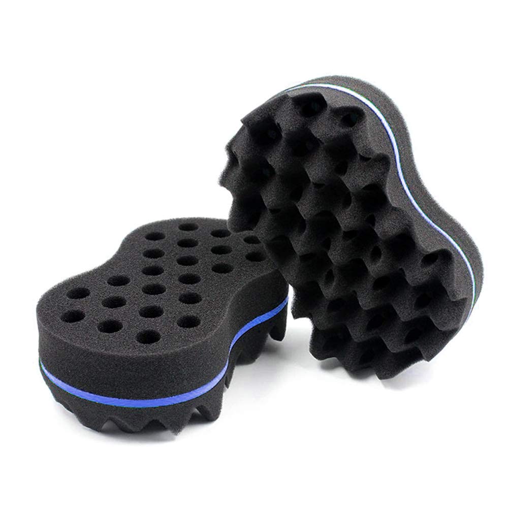 Bestevery 2pcs Hair Sponge, Hair Twist Sponge Brush Dread locking Wave Twisting Foam Afro Barber Curl Sponge for Women and Men 2pcs