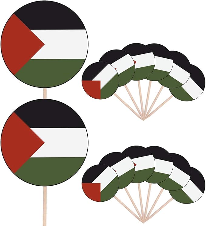 Palestine Flag Party Food Cake Cupcakes Picks Sticks Flags Stand Up