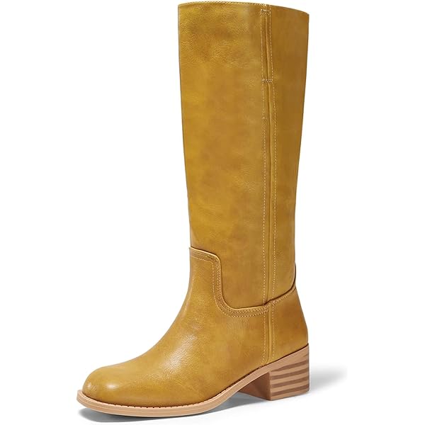 Amazon.com: ZJGZF Womens Banana Knee High Boots Square Toe