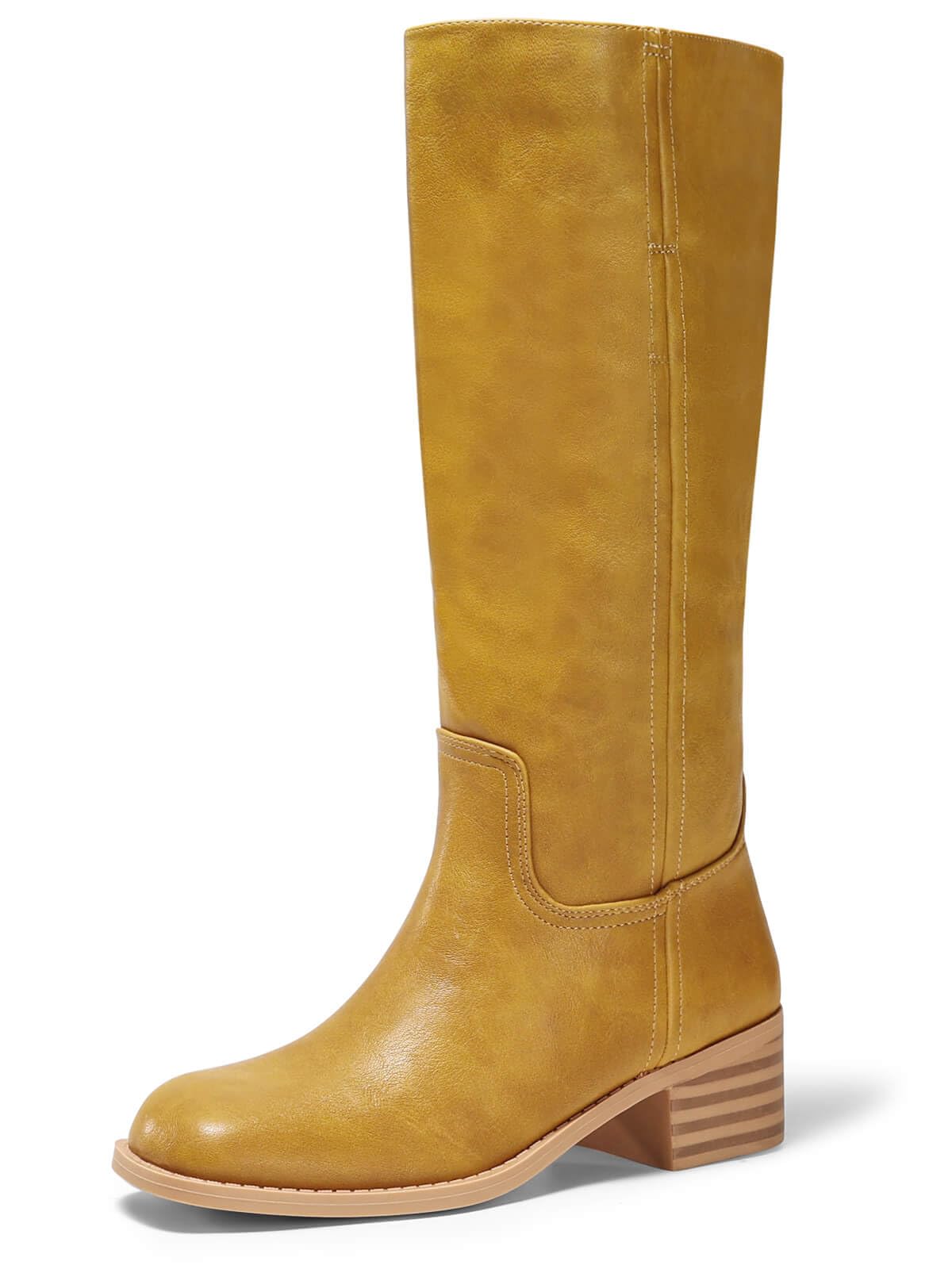 Coutgo Women s Knee High Boots Square Toe Chunky Block Heel Tall Boots coutgo-women-s-knee-high-boots-square-toe-chunky-block-heel-tall-boots
