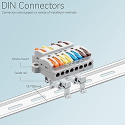 JANDECCN 6pcs DIN Rail Terminal Blocks, DIY