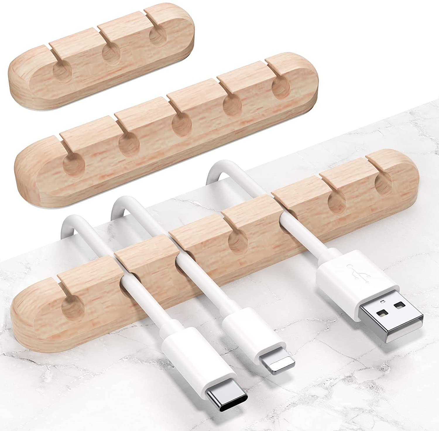 Photo 1 of SOULWIT Cable Holder Clips, 3-Pack Cable Management Cord Organizer Clips Silicone Self Adhesive for Desktop USB Charging Cable Nightstand Power Cord Mouse Cable Wire PC Office Home