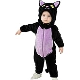 Dcohmch Toddler Baby Black Cat Costume Cute Hooded Jumpsuit Zipper Snowsuit Infant Boy Girl Warm Winter Clothes 0-3T