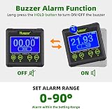 Huepar Digital Angle Gauge Protractor with Magnetic Base 0.01° LCD Inclinometer view 6