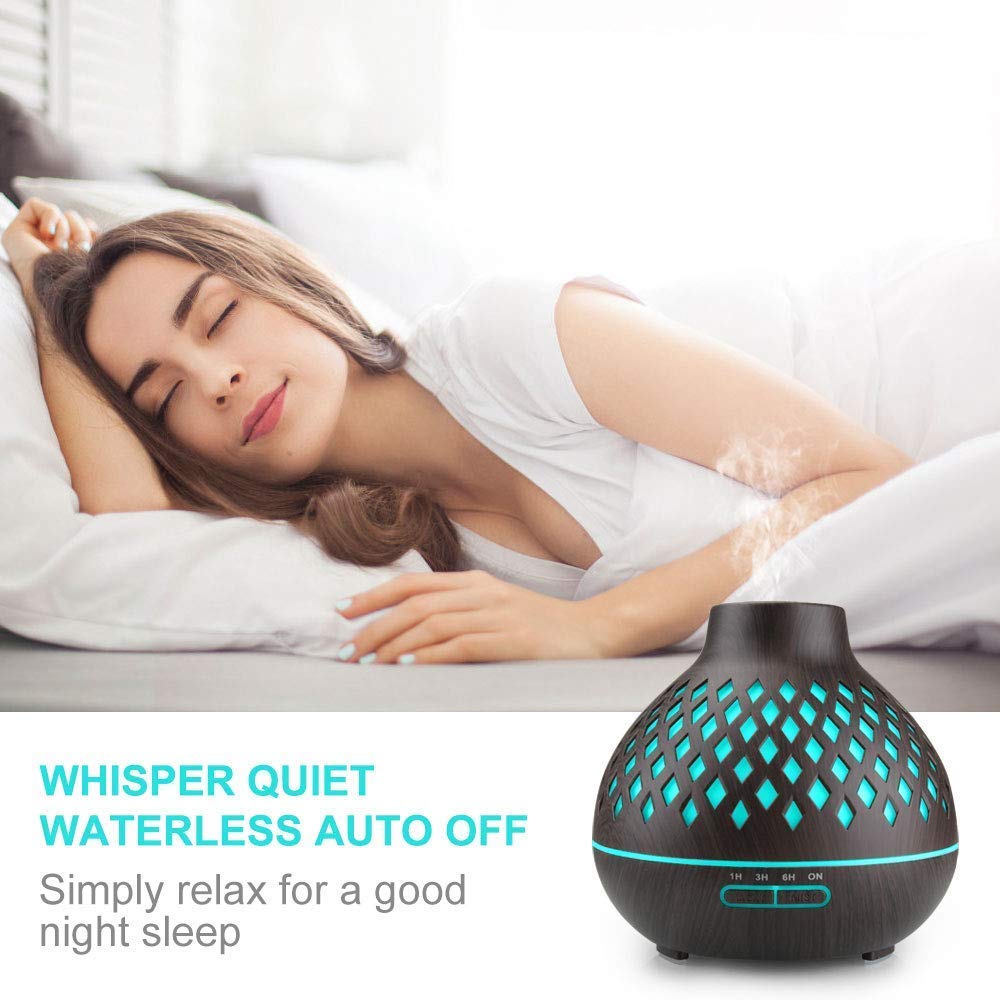 Essential Oil Diffuser, Remote Control Diffusers for Essential oils, Ultrasonic Humidifier, Aromatherapy Diffuser with Waterless Auto-Off (Coffee) : Beauty