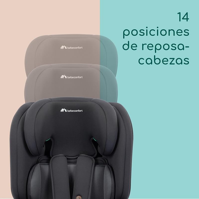 EverFix Plus i-Size, Cadeira de Carro ISOFIX, 76–150 cm, Preto Total