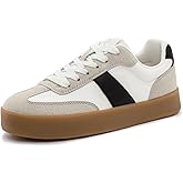 Rihero Platform Sneakers for Women Comfortable Fashion Retro Sneakers Casual Non-Slip Tennis Walking Shoes